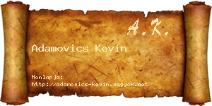 Adamovics Kevin névjegykártya